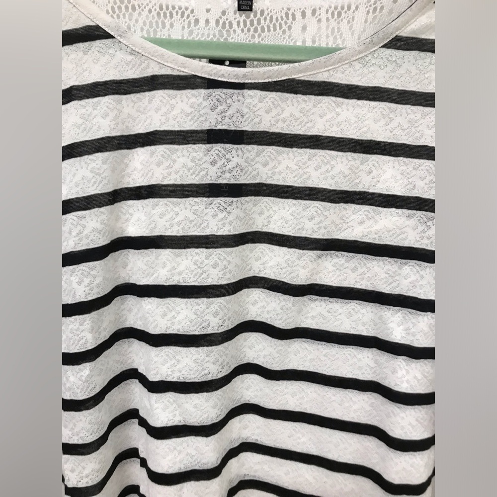 Women's 3/4 Sleeve Stripe Printed Long Top T Shirt Clothing Blouse Dress Top - Picture 3 of 4